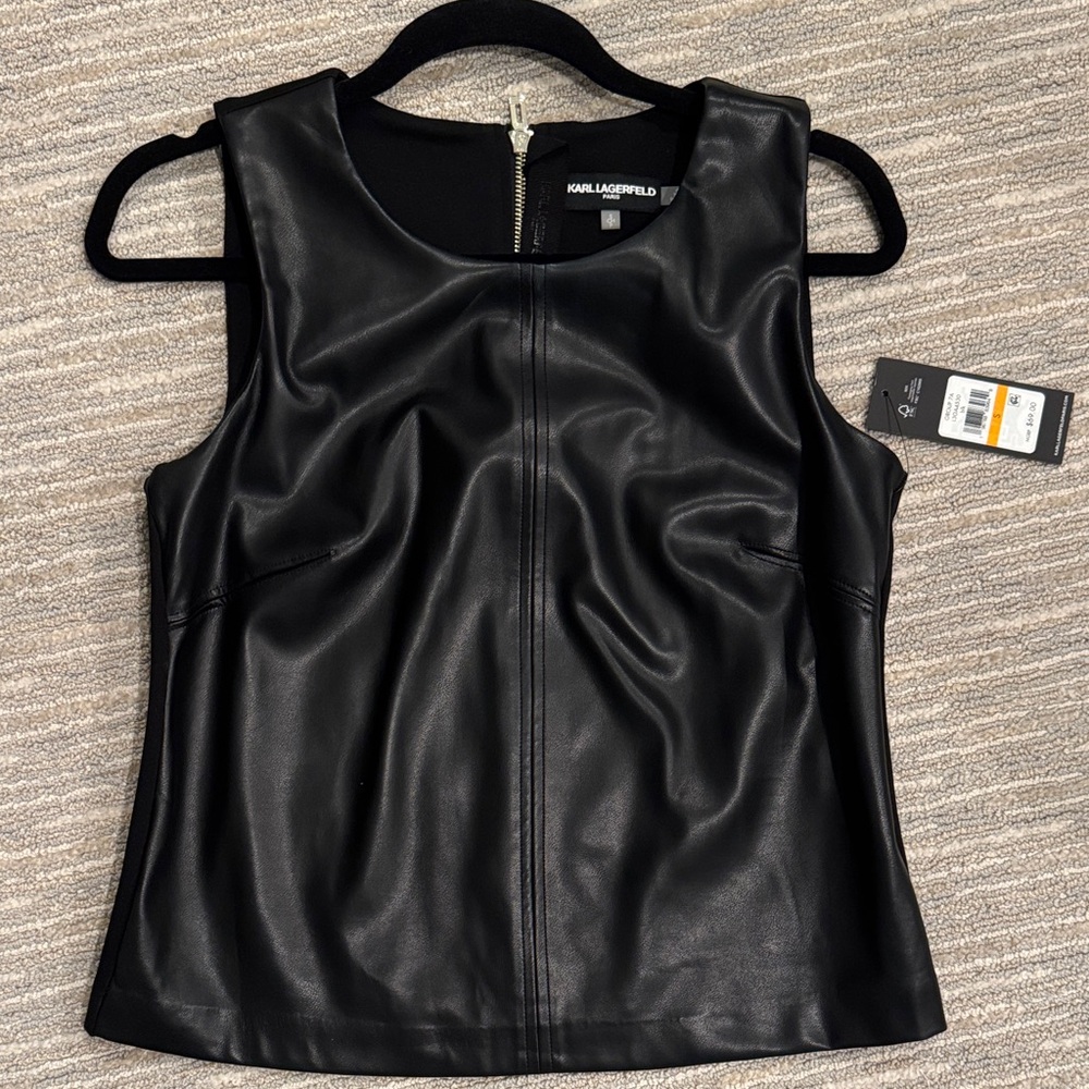 NWT Karl Lagerfeld sleeveless dressy top.